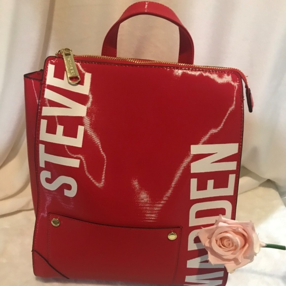 Steve Madden Red BHART Backpack w/ cardholder New